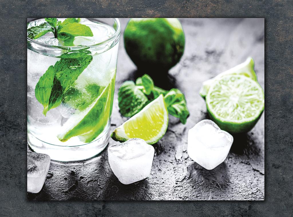 SZKLANA DESKA DO KROJENIA 40x30 LIMONKA