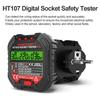 HT106/HT107 Цифровой детектор розеток Тестер напряжения для розеток Штекеры US/UK/EU Проверка нулевого и фазного проводов Тестер УЗО NCV