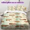 Cute animal watercolor stripes Pattern Bedding,Quilt Set Quilt Cover Pillowcase Home Birthday Gift (1*duvet cover+2*pillowcase,without core)