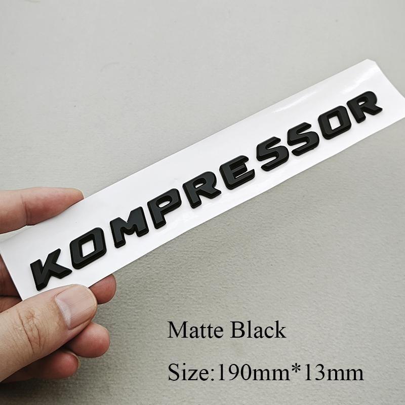 3D ABS Car Letters Logo Kompressor Fender Side Badge Trunk Emblem For Mercedes Benz A B C E G S Series Sticker Accessories QP1
