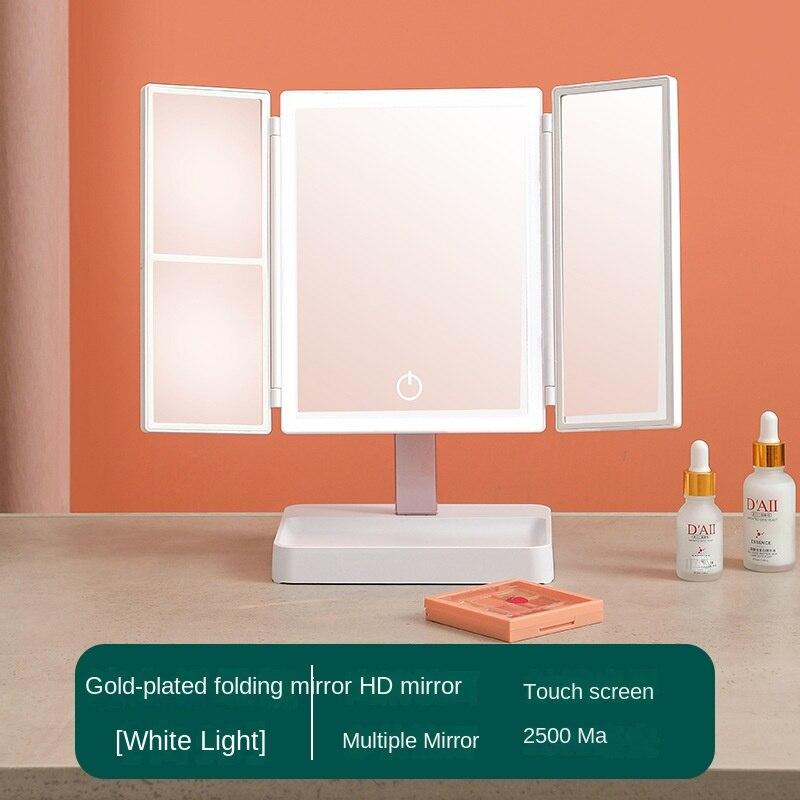 72 Зеркало для макияжа со светодиодной подсветкой и косметическим зеркалом для спальни Яркое увеличительное зеркало со светодиодной подсветкой Косметический туалетный столик