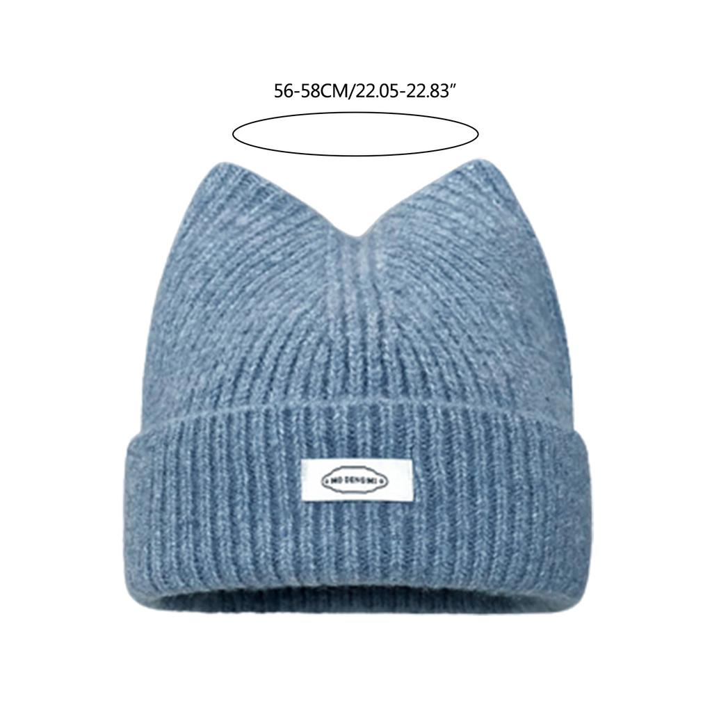 Шапка-бини с кошачьими ушками для студентов и взрослых, ветрозащитная, складная, зимняя шапка, утолщенная шапка-бини в стиле Харадзюку с буквенными наклейками