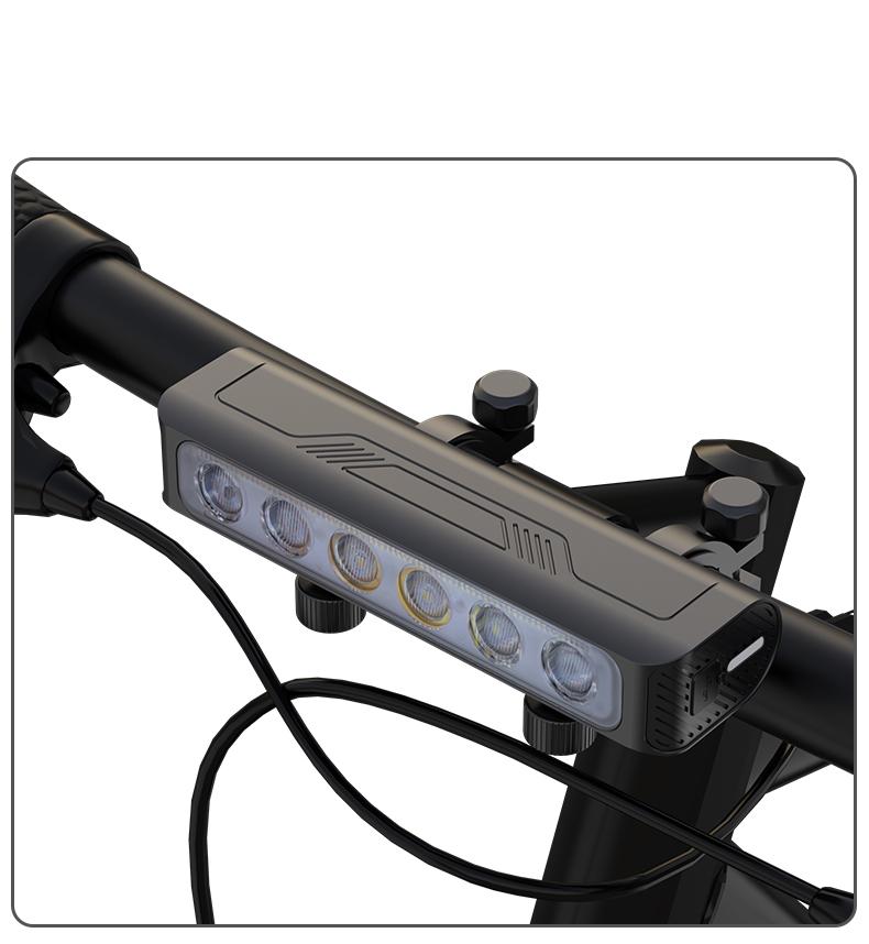 HC6 2000 люмен велосипедная фара перезаряжаемый фонарик высокой интенсивности снаряжение для кемпинга и верховой езды аксессуар для ночного велоспорта для горных велосипедов