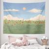 Ins пейзаж висит ткань фон ткань спальня общежитие прикроватный гобелен украшение дома