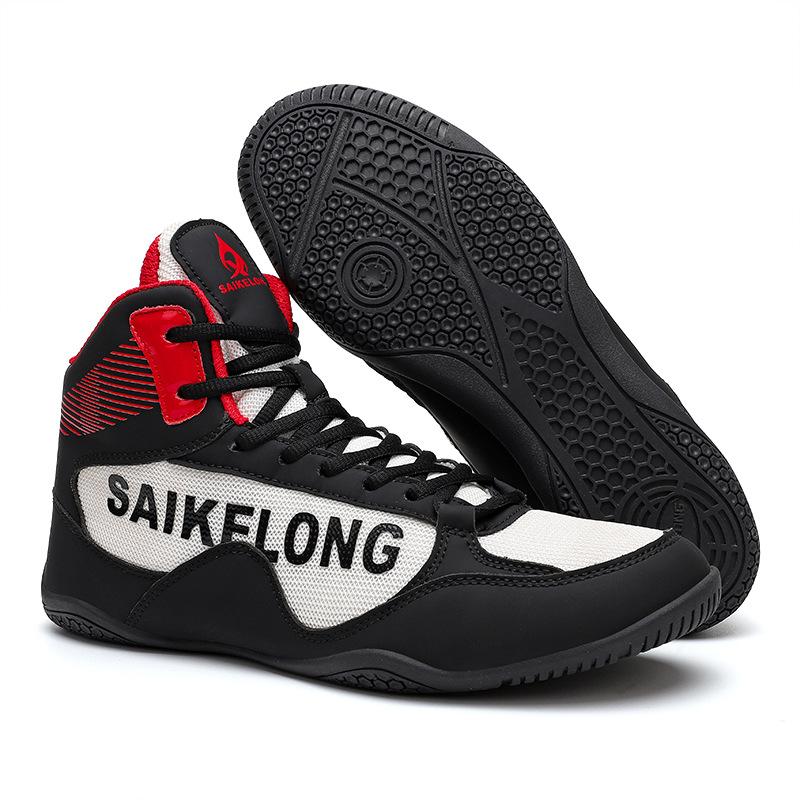 Original SAIKELONG Mid Cut Unisex Boxing Shoes Size 35-46 Light Wrestling Sneakers Luxury Gym Footwears Adult Sambo Boots