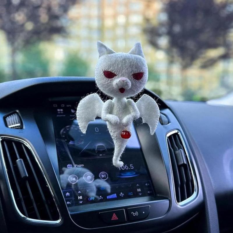 Подвеска для автомобиля на Хэллоуин, украшение для салона автомобиля, призрачный кот, декоративные украшения для автомобиля, изготовленные вручную из фетра, автомобильный брелок, милый Хэллоуин