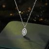 Diamond Studded Horse Eye Necklace for Women with Light Luxury and High-end Feel, New Collarbone Chain Neck Ornament