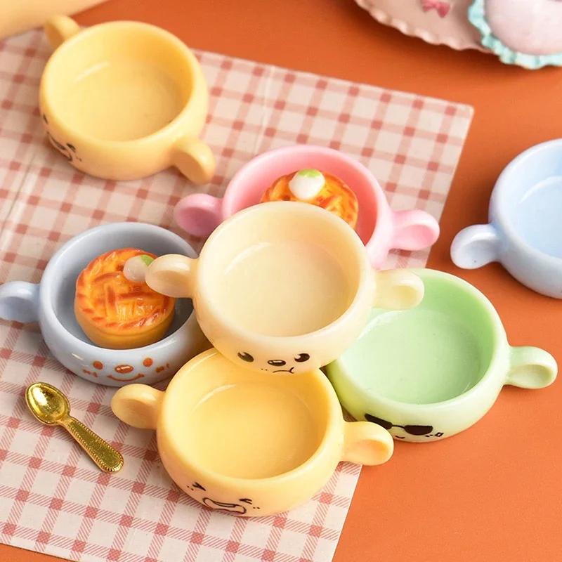 5 шт. Симуляция Миниатюрный Горшок с Выражением DIY Клей-Крем Смола Ювелирные Изделия Аксессуары Материал Ручной Работы Декорация Сцены Кукольного Домика