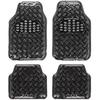 Car Mats - BCCORONA - 4 Pieces - Rubber and Aluminum - Black Anti-slip