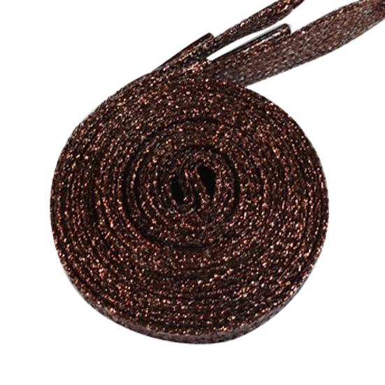 DYS 110 см модные плоские блестящие цветные шнурки для обуви, холщовые шнурки для шнурков