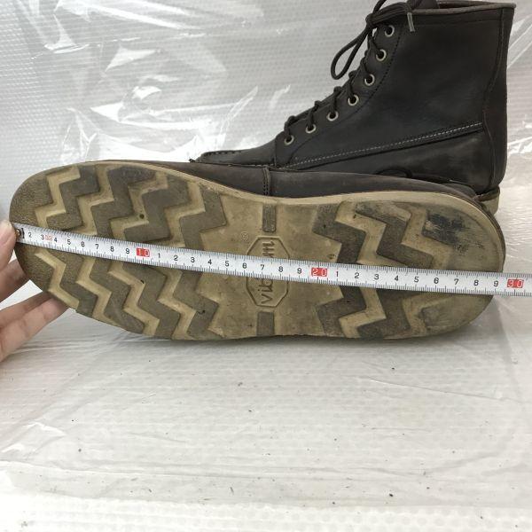Made In Mexico Goodyear Welted Vibram Sole Leather Lace-up Short Boots US9 27.0 Brown Shoes Vintage(USED)