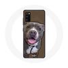 Case - MANIACASE - Samsung Galaxy S20 - Pitbull Dog - Flexible - Brown, White, Gray