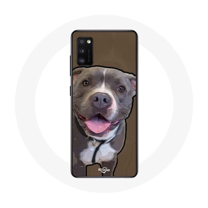 Coque pour Samsung Galaxy S20 plus Chien Pitbull Blanc gris