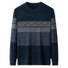 Middle-aged Dad Winter Chenille Sweater Men's Round Neck Velvet Thickened Middle-aged and Elderly Warm Knitted Tops