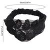 Hair Hoop Mesh Flower Headband Non Slip Wide Side Head Wrap Fashion Lace Hairbands  Party