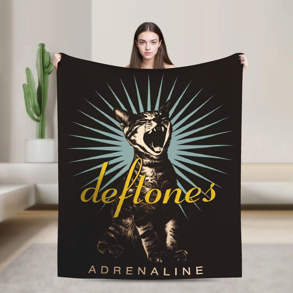 Deftones Металлическая группа Теплое мягкое одеяло Пикник Плюшевый плед Узор Диван Кресло Фланелевая покрывало Покрывало для дивана-кровати