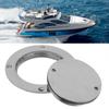 Stainless Steel Deck Plate 4in 316 Stainless Steel Deck Cover Plate with Hole Key for Yacht Marine Hardware Accessory Deck Plate