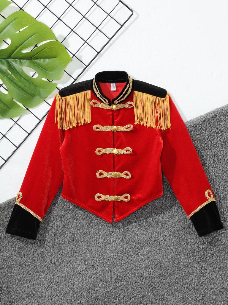 Костюм барабанщика для девочек и мальчиков, форма для марширующего оркестра, главарь барабанщиков, костюм принца для костюмированного представления на Хэллоуин