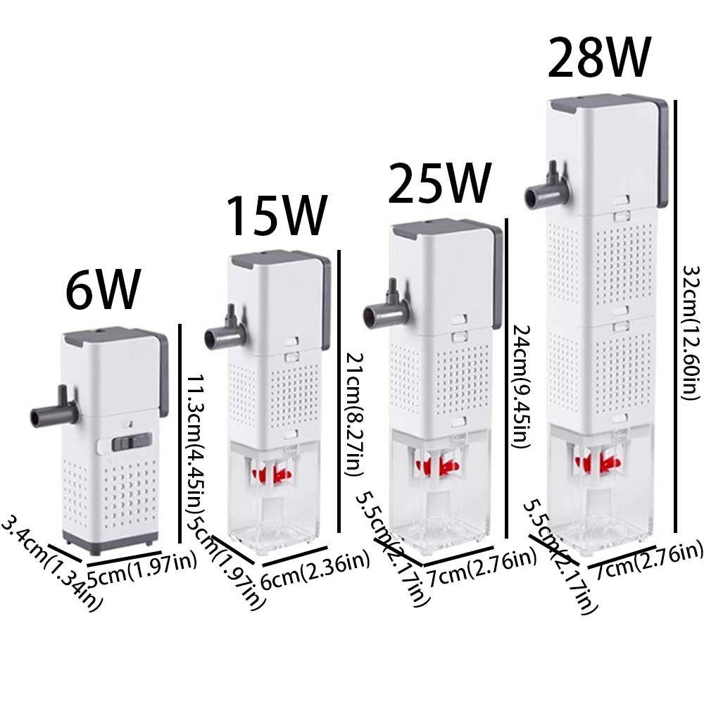 Бесшумная работа Аквариумный фильтр Мощный насос для очистки воды Циркуляция воды
