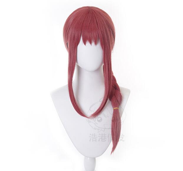 Anime 70CM Braid Wig Cosplay Chainsaw Man Makima Costume Heat Resistant Synthetic Hair Women Long Wigs