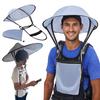 Folding Umbrella Hat Parasol Fishing Sunshade for Heatstroke Prevention Hands-free
