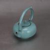 Ru Kiln Blue Glaze Dragon Handle Kettle: Song Dynasty-Style Porcelain Antique Ornament.