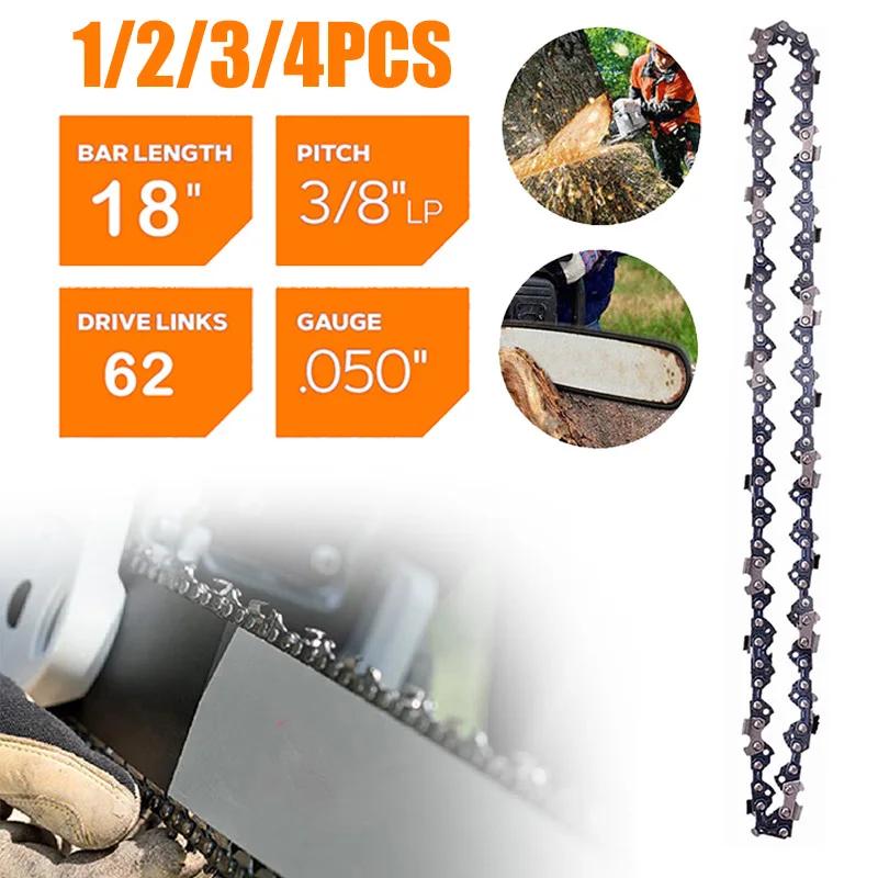 1/2/3/4 шт. 18-дюймовые аксессуары для садового инструмента Цепь бензопилы 3/8" Lp шаг 0,050" калибр 62 ПРИВОДНЫЕ ЗВЕНЬЯ Цепь привода электропилы