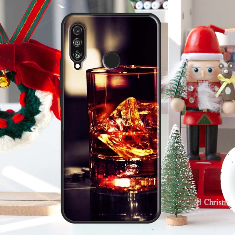 Чехол для Huawei Nova 7i 8i 11i 12i 12s Y73 Y70 Y90 Y60 Y72 Y61 Y91 9 10 SE P30 Pro P40 Lite с изображением сигары, виски и льда