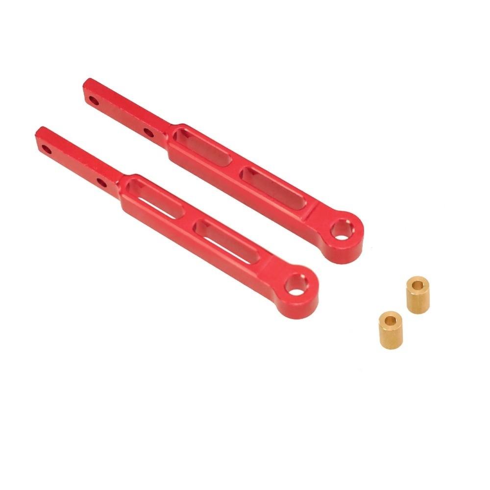 6pcs Black Red Silver Leaf Spring Modified Rod Metal Fixing Plate Kit RC Accessories