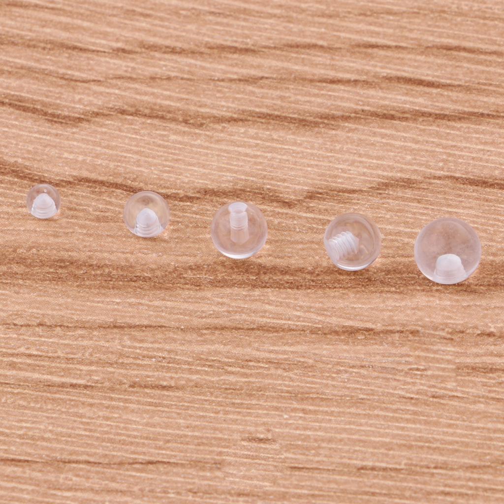 50 Pieces Body Piercing Jewelry Replacement Balls Clear Acrylic  1.2 X 3mm