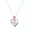 Изысканное ожерелье с кулоном в форме сердца, ювелирное украшение «объятия матери и ребенка», розовые аксессуары для женщин на день матери