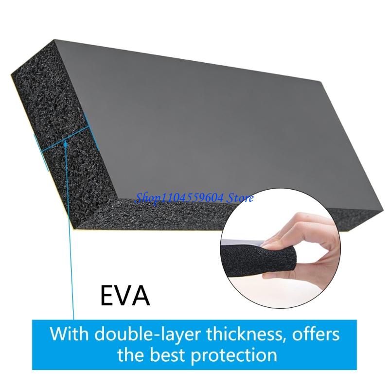 12QM Garage Wall Guard Pads Adhesive Bumper Guard 4Pcs Shock Absorbing Foam for Garage Parking Door Interior Mirrors 6