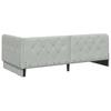 Corner Bed Frame Light Grey 90 x 200 cm Velvet