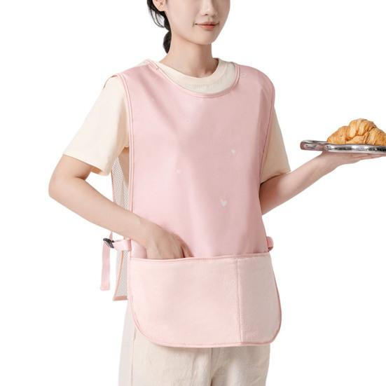Vest Apron for Women Summer Kitchen Smock Oil Resistant Apron with Pockets Multi-Purpose Waterproof Apron for Cooking BBQ Hosting