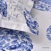 Blue and White Porcelain Canvas Bed Sheet - Single, Four Seasons