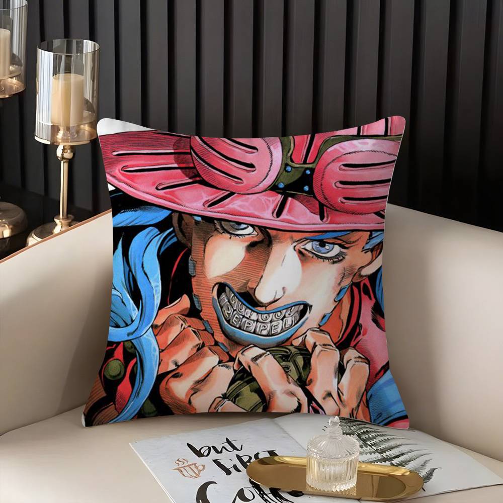 Чехол для подушки J-JoJo B-Bizarre Adventure Домашний Общежитие Спинка стула Короткий плюш Двусторонняя печать Офис Подушка для сна