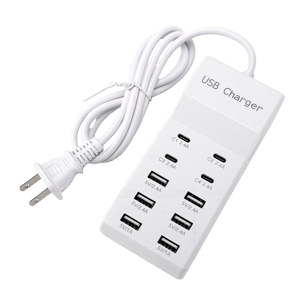 10-портовая USB-розетка 50 Вт, умная, компактная USB-станция для зарядки для дома и путешествий
