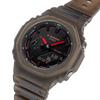 Casio Серия 2100 Водонепроницаемый секундомер 200 метров Кварцевые часы на ремешке из смолы мужские черный циферблат GA-2100K-5AJF