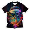 New Summer Art Design Colorful Mushroom Pattern 3D Print T-Shirt Men WomenShort Sleeve Oversized Harajuku Tees Top Kid Clothing