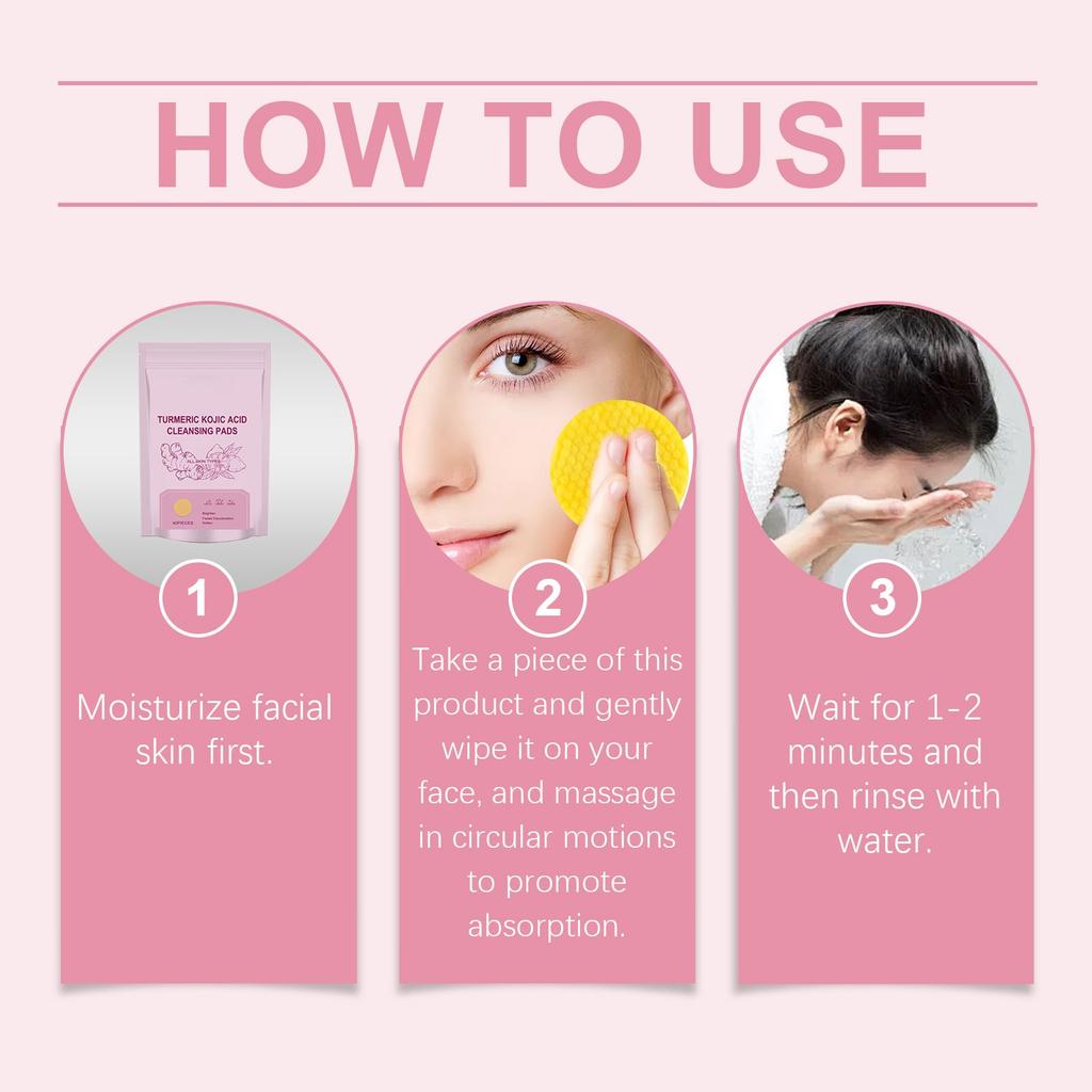 10 мл Kojic Gentle Cleansing Pads Глубокое очищение кожи лица Осветление Питание Увлажнение