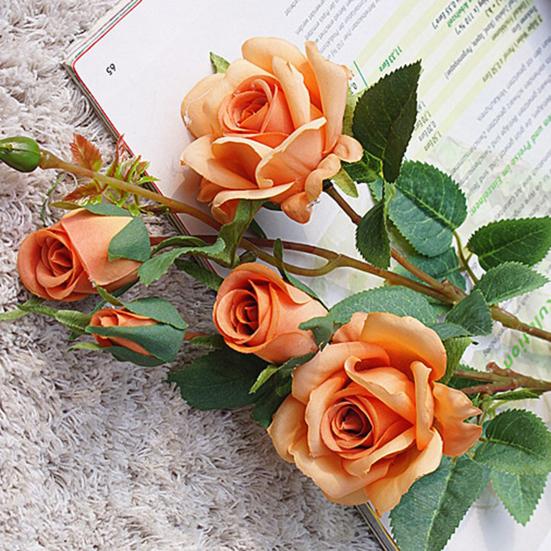 Ветка розы яркий цвет яркий макет сцены практичный яркий не выцветающий имитация пиона домашний сад свадебное украшение
