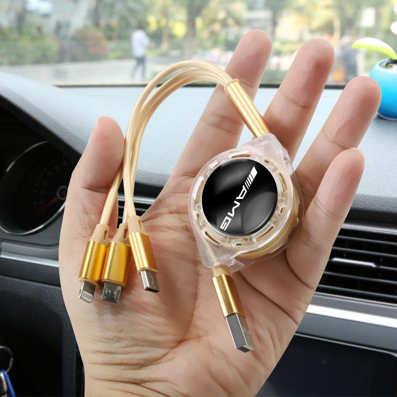 3-в-1 Micro USB Type C Зарядный кабель Мульти-зарядное устройство Провод Для Mercedes Benz AMG GLE GLC GLB GLS CLA CLE CLS GLA W206 W205 W204