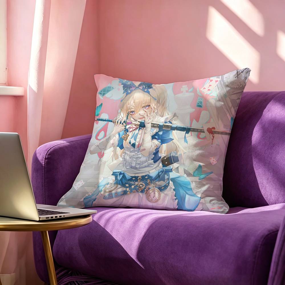 Anime Game Cool TTwistedWonderland Manga Pillow Case Square DoubleSided Sofa Cushion Cover Bedroom Bedside Pillow