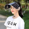 Women Sunhat Block Sunlight Anti-UV Rotary Face Shield Empty Top Visor Clear Visual Field Sun Hat Face Protection Cover Cycling Sunshade Cap