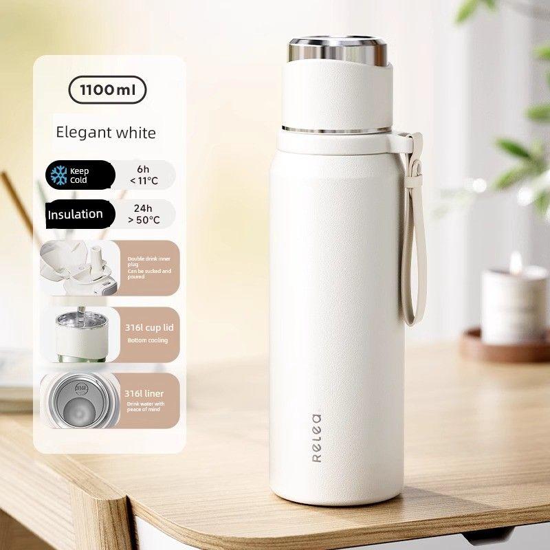 Wubiological Large-Capacity Thermos Cup for Girls, High-Looking Water Cup, 2025 New Model, Portable Sports Cup for Students