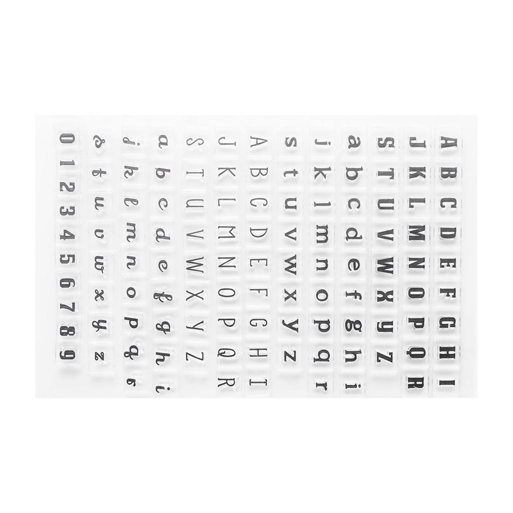 Прозрачный силиконовый штамп с буквами алфавита и цифрами для альбома своими руками(Y38 Заглавные строчные буквы)