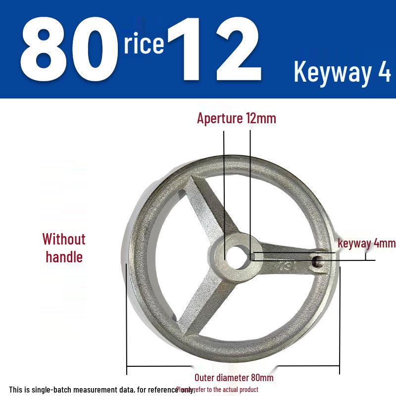 Chrome-Plated Cast Iron Handwheel with Square and Round Corrugated Edges for Industrial Machine Tools