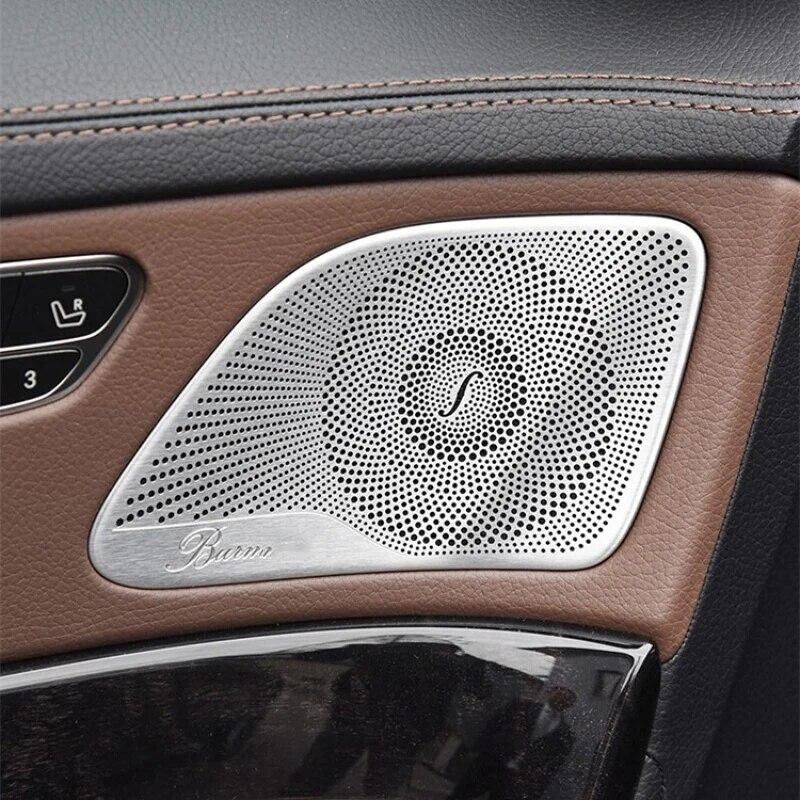 For Mercedes Benz S Class S320 S350 W222 2014 - For Stainless Car Door Inner Speaker Audio Horn Cover Trim Accessories