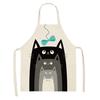 1 Pack Black Cat Pattern Men and Women Suitable for Home Dinner Kitchen Cooking Apron Cleaning Apron Anti-fouling