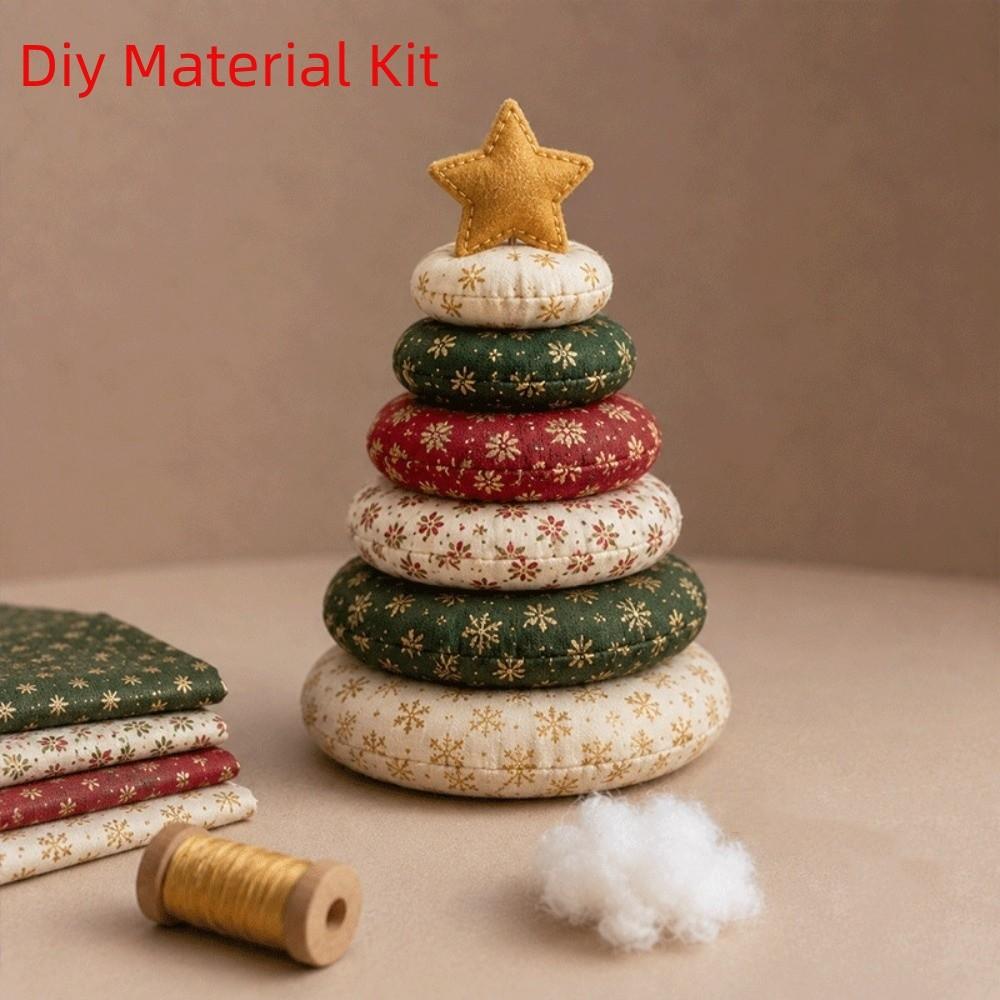 Patchwork Fabric Christmas Sewing Craft Kits Handmade Cloth Figure Craft Living Room